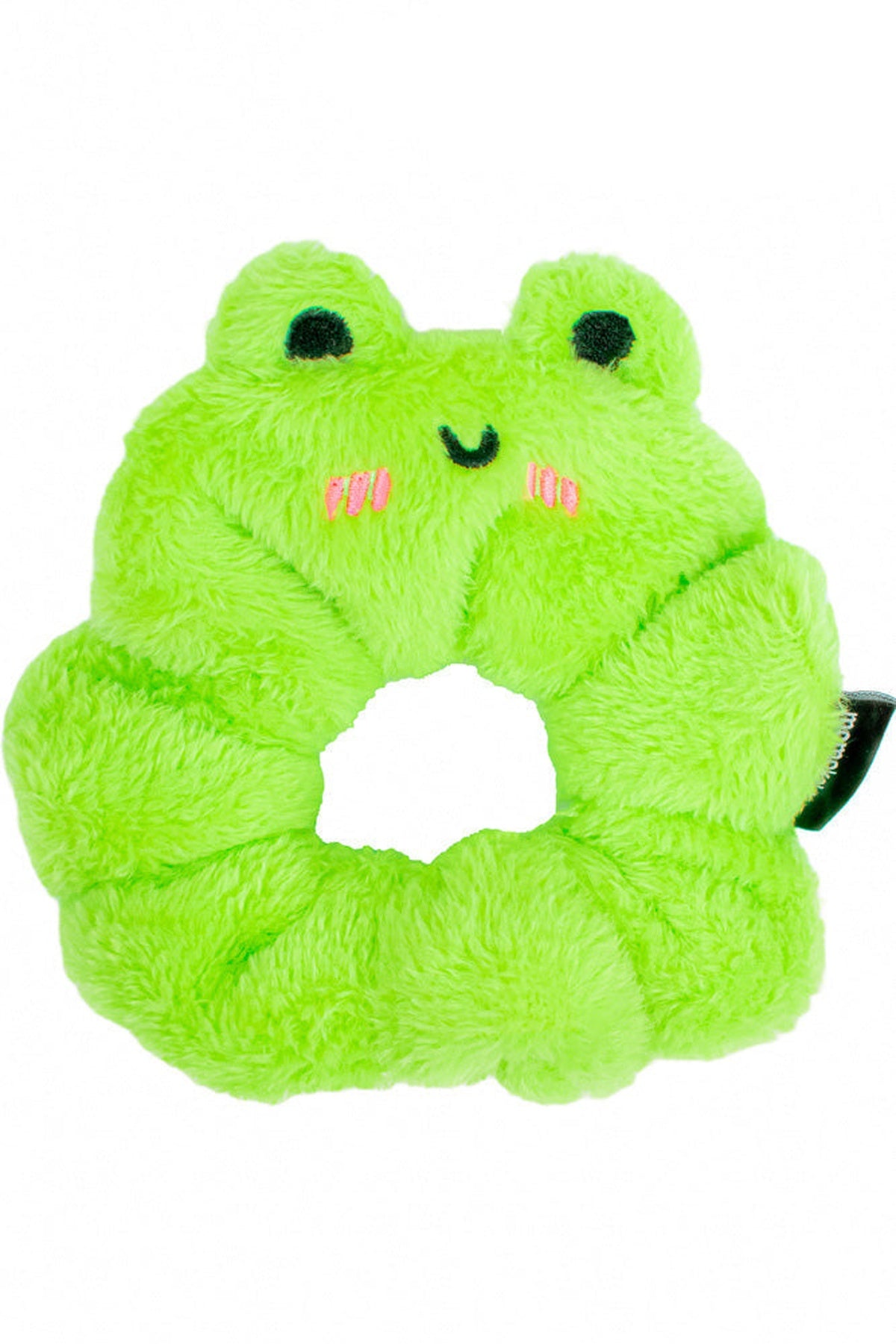 Fluffy Albert The Frog Handmade Scrunchie — original product photograph.