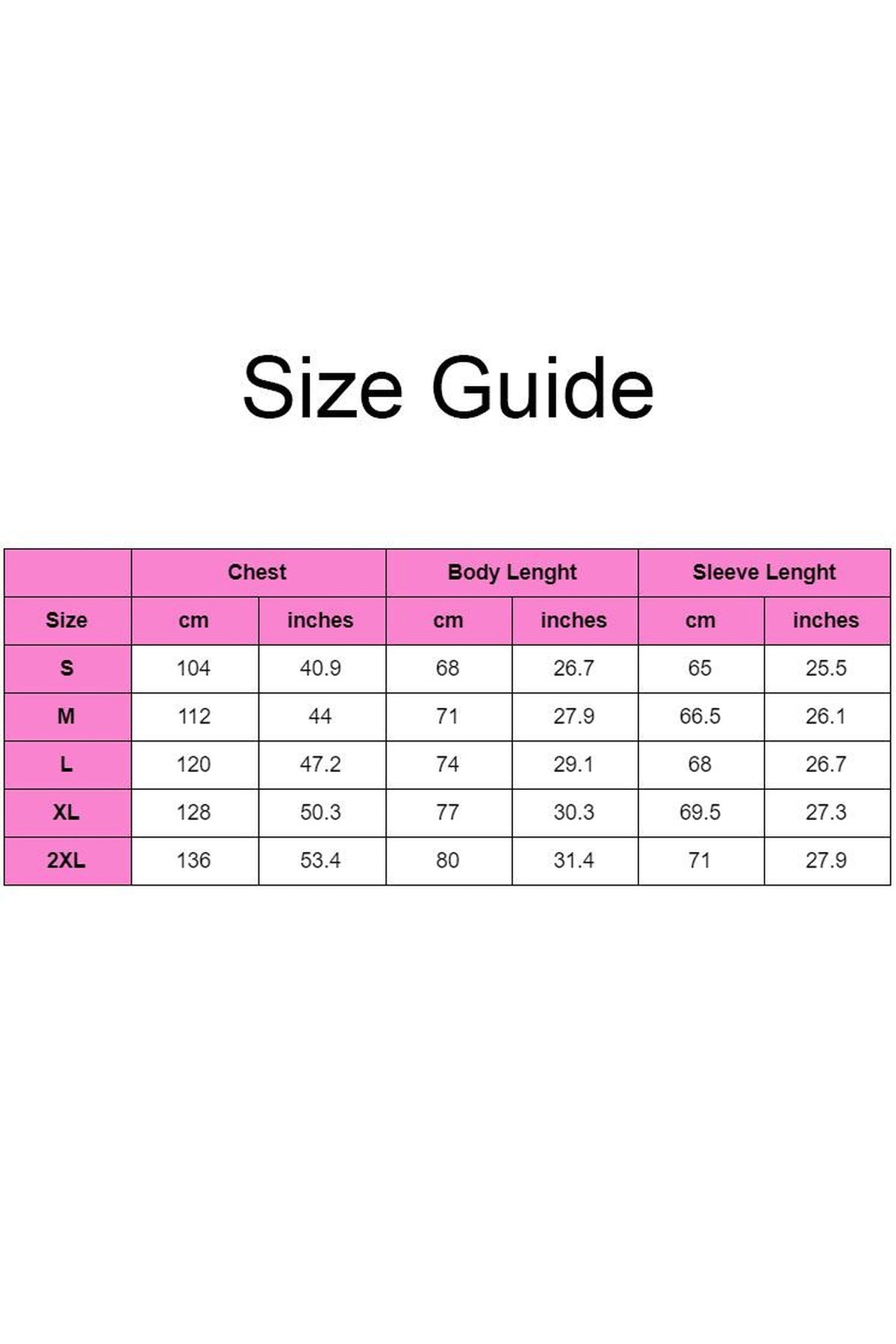 Blankey Mode sweatshirt size guide for Small, Medium, Large, Extra Large and 2XL.