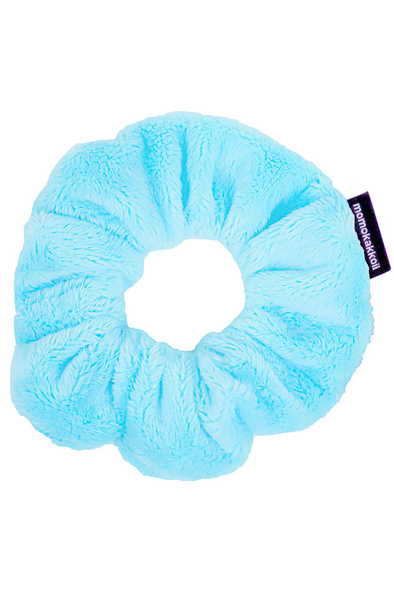 Aqua Drizzle Handmade Scrunchie