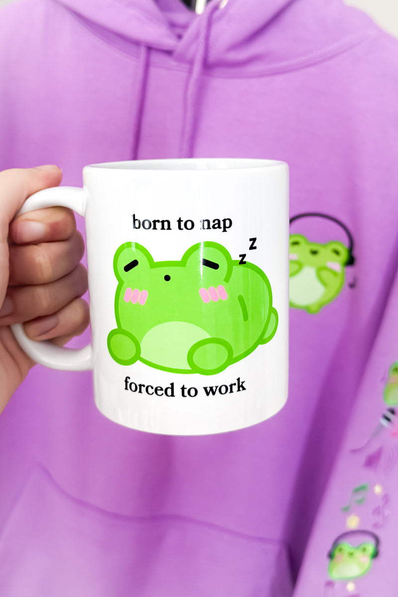 Born To Nap Mug | Albert The Frog