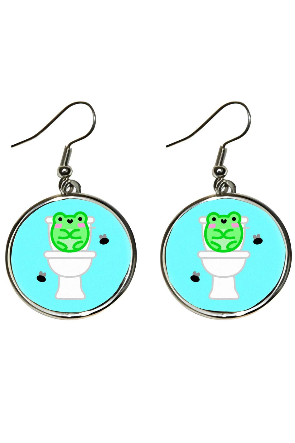 Toilet Albert Round Earrings