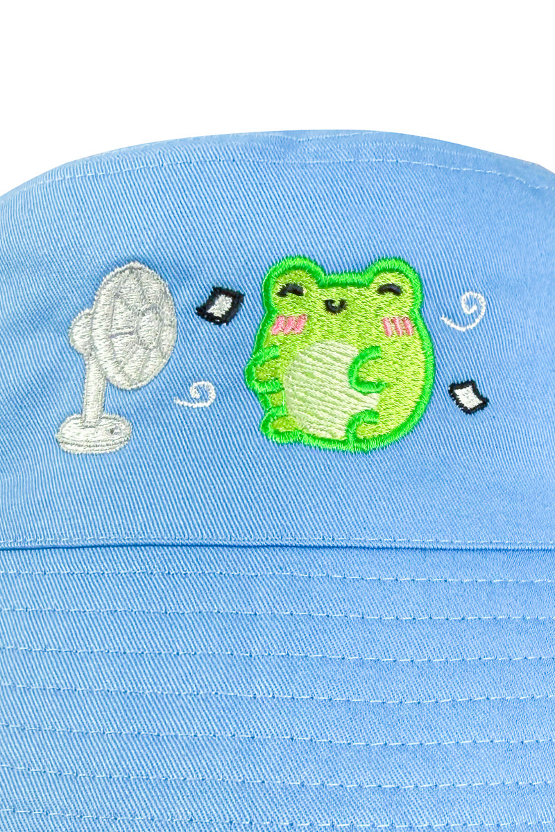 Chapeau bob brodé Xoxi l'axolotl cowboy
