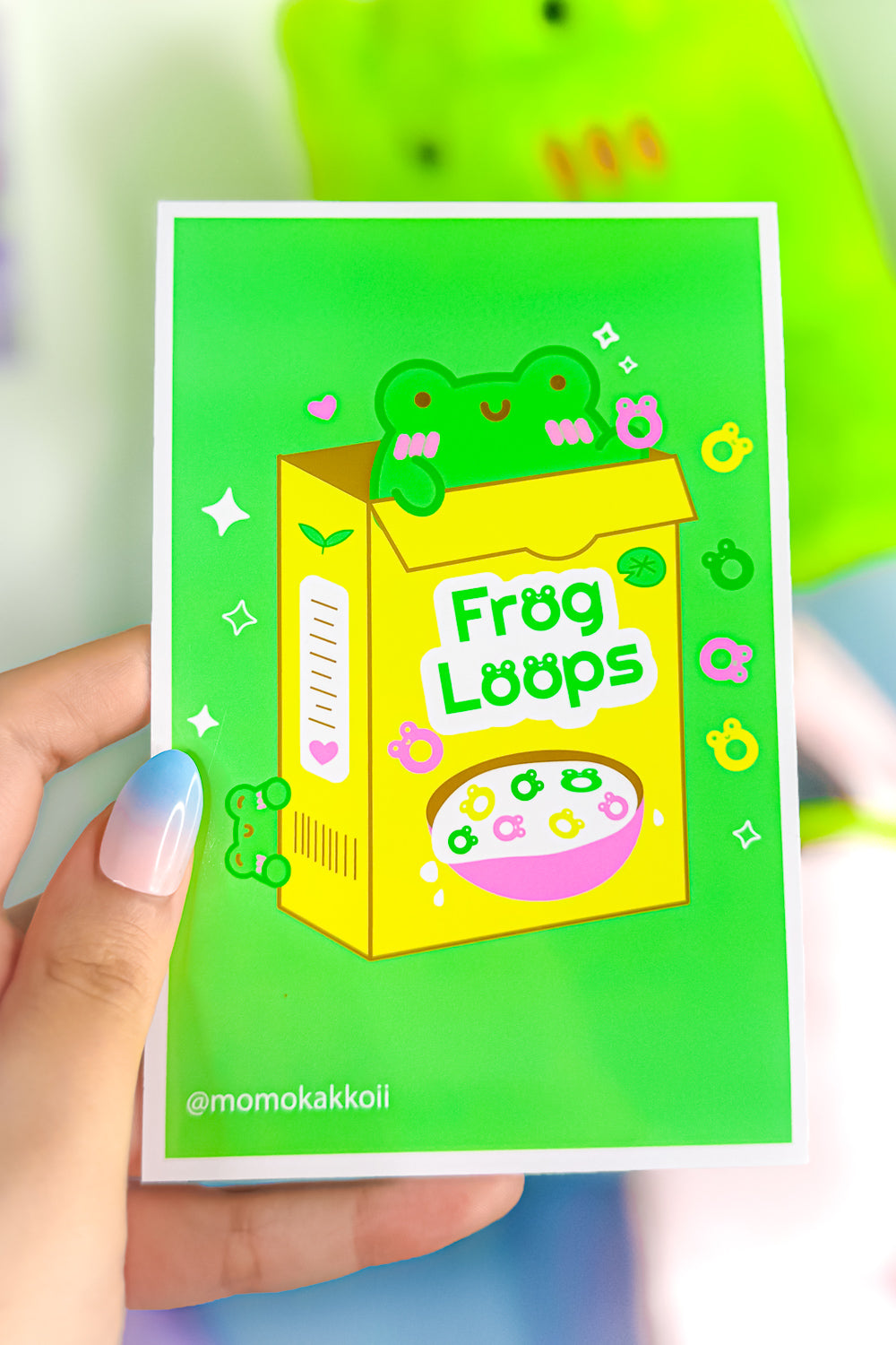 Albert Frog Loops Art Print