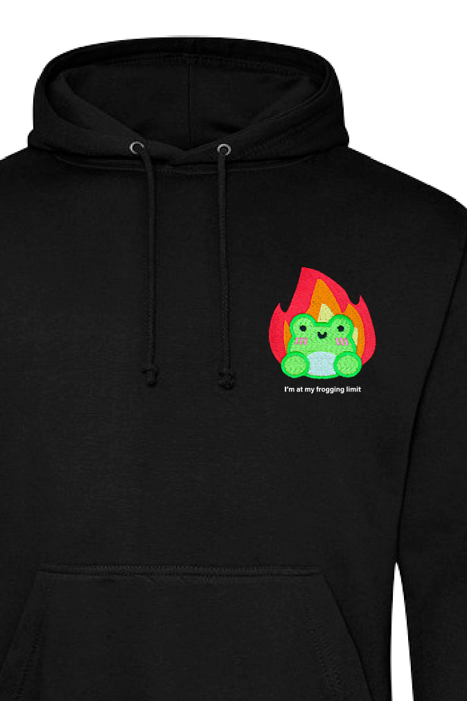 I'm At My Frogging Limit Embroidered Hoodie