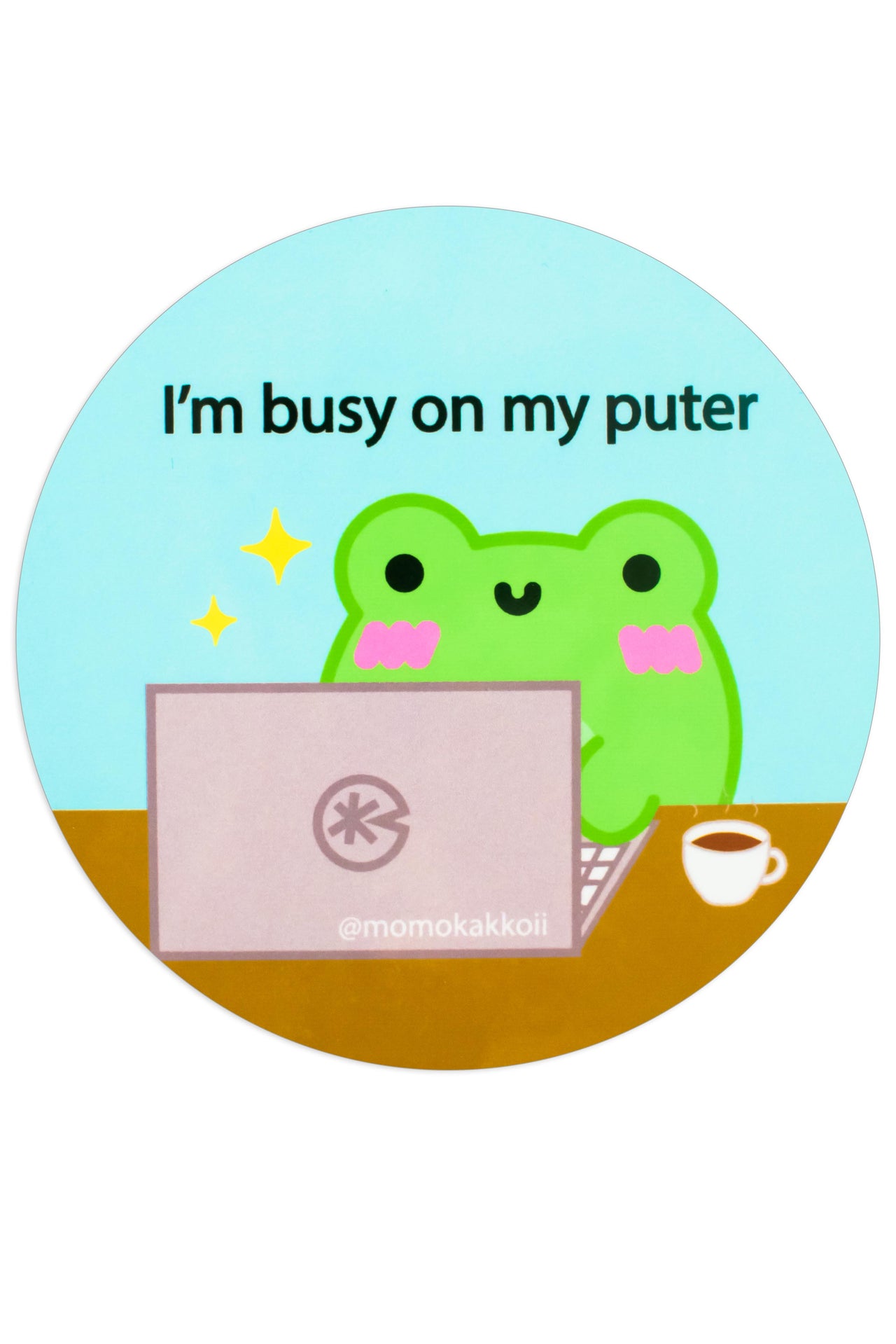 I'm Busy On My Puter Albert Coaster