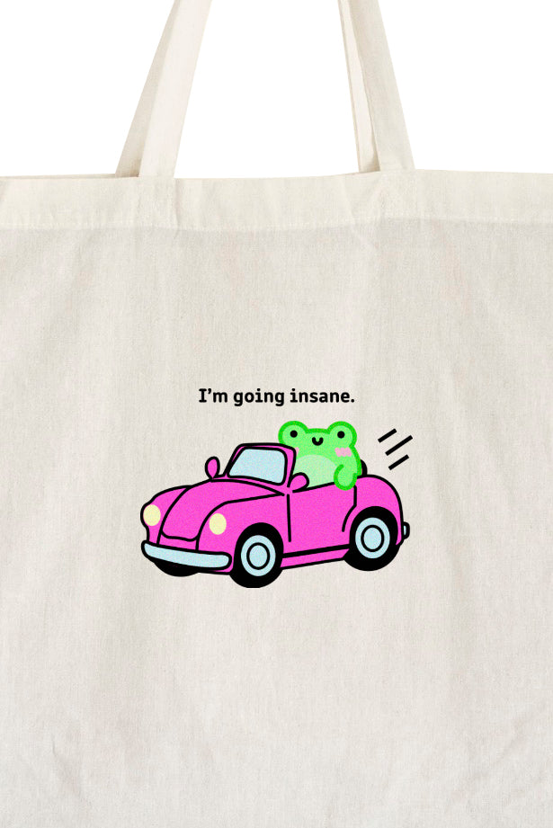 Albert Going Insane Printed Tote Bag