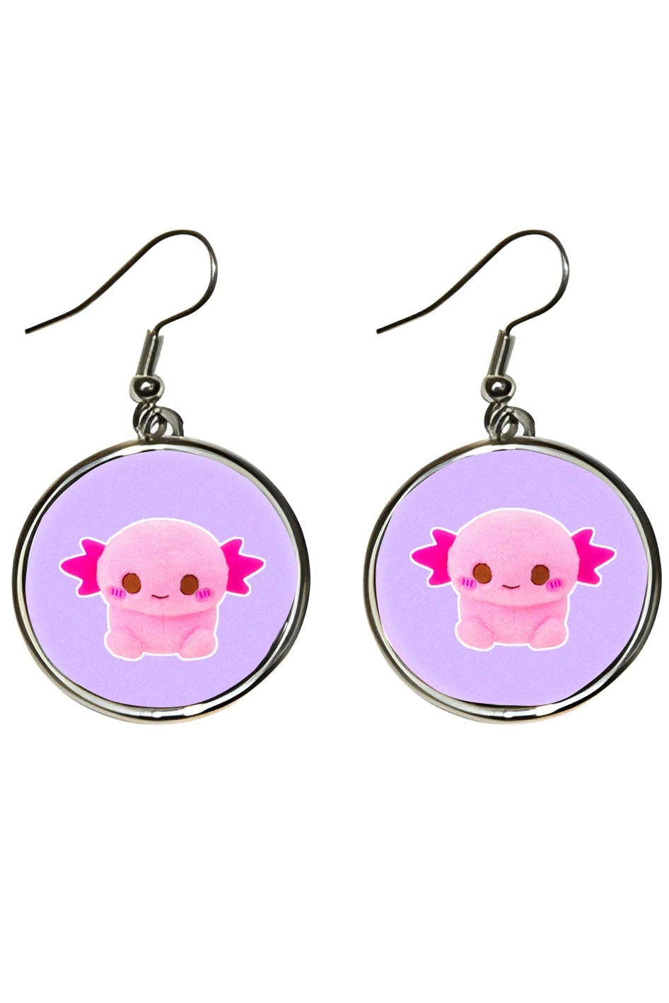 Xoxi The Axolotl Round Earrings