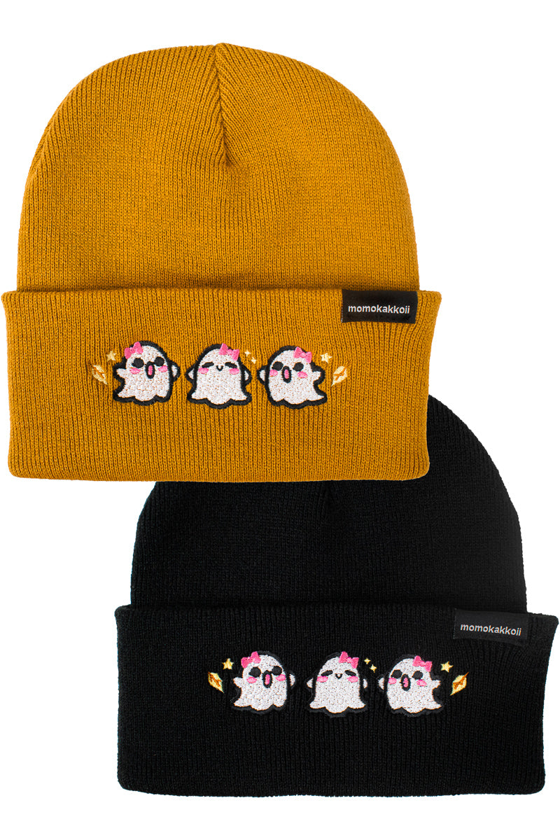 Cute Lunaboo The Ghost Embroidered Beanie