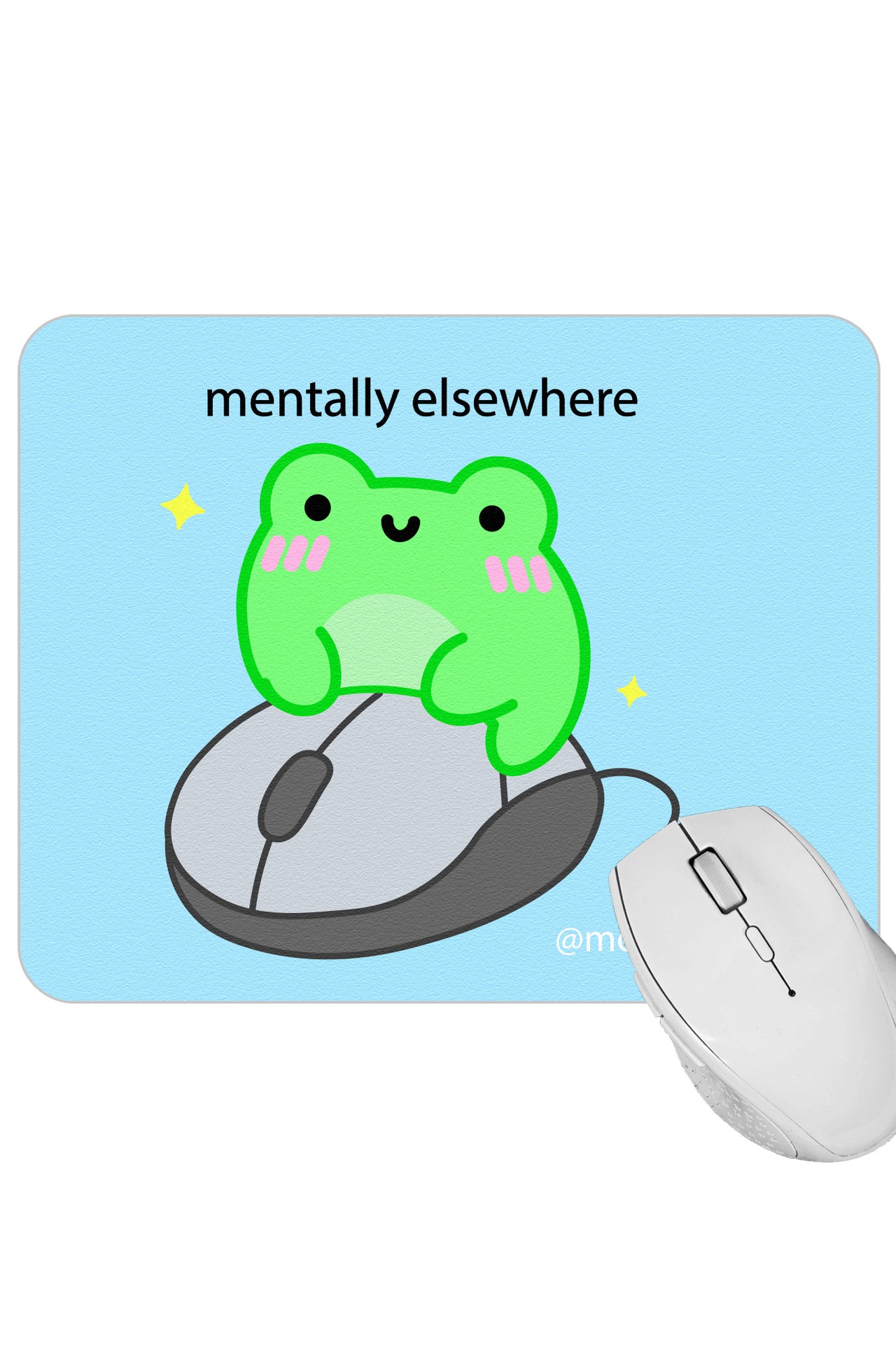 Mentally Elsewhere Mouse Pad | Albert The Frog