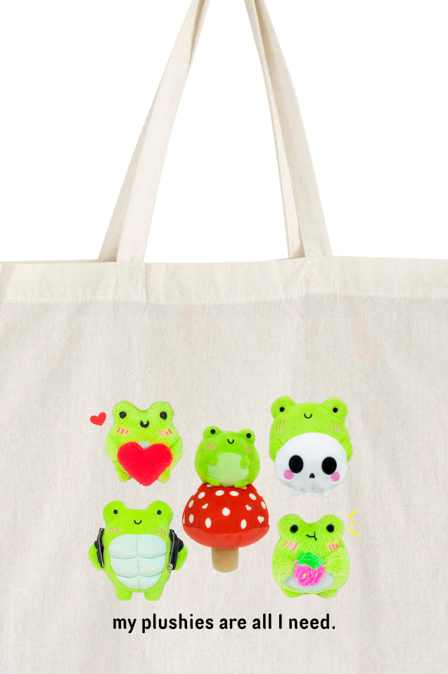 My Plushies Are All I Need Printed Tote Bag