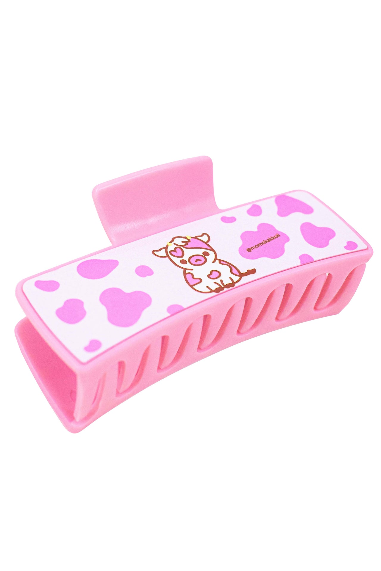 Strawberry Cow Pink Hair Claw Clip