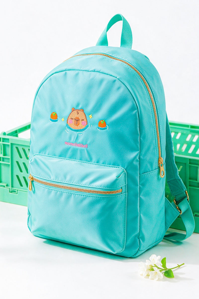 Citrus Bath Theo The Capybara Embroidered Mini Backpack