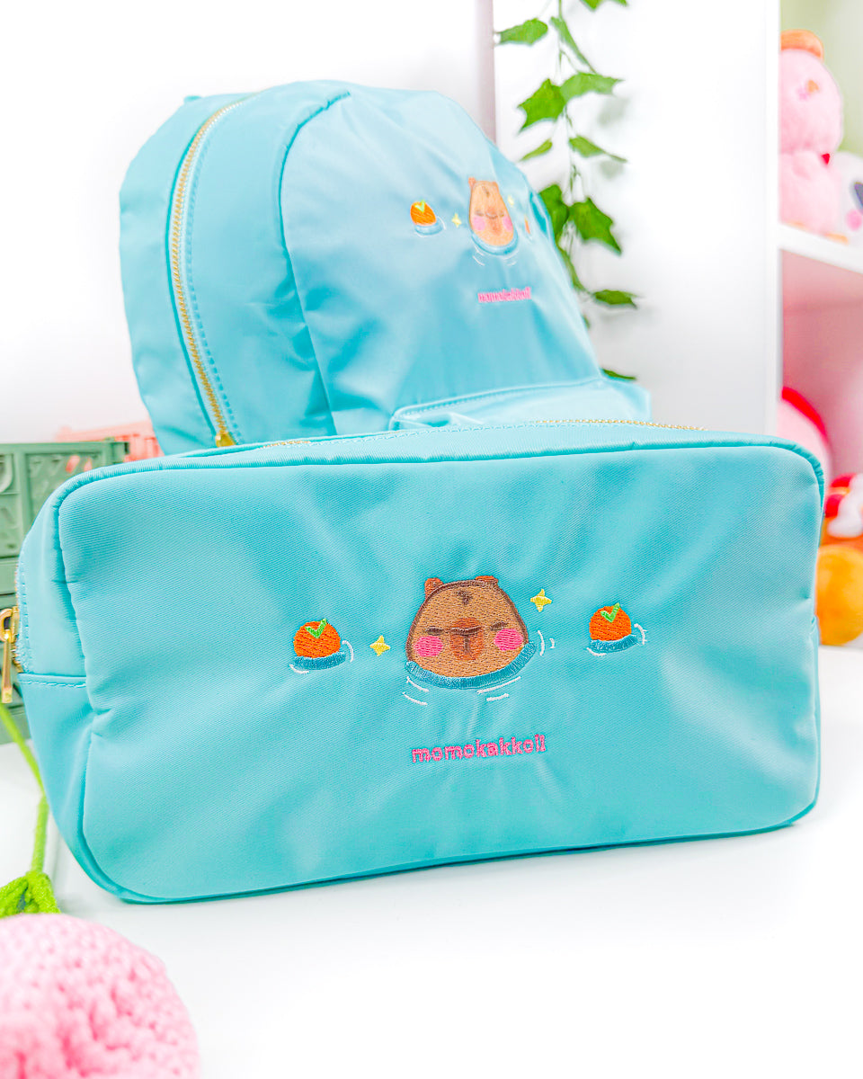 Citrus Bath Theo The Capybara Embroidered Pouch