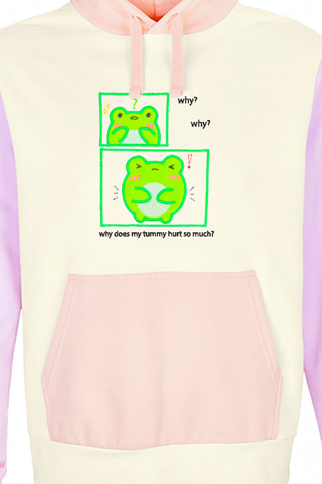 Organic Cotton Tummy Ache Embroidered Hoodie