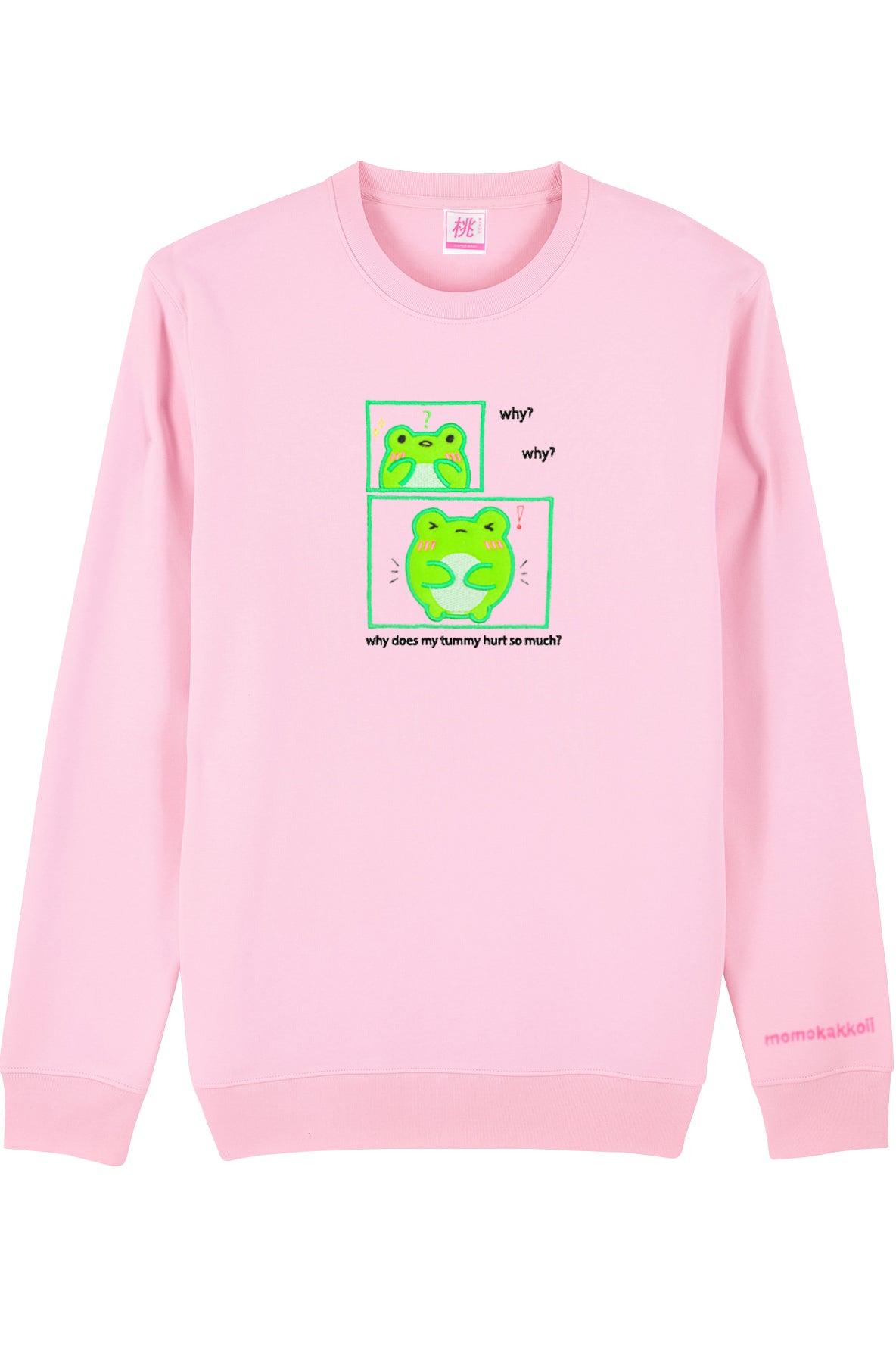 Organic Cotton Tummy Ache Embroidered Sweatshirt