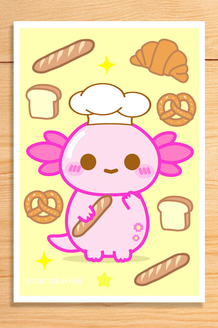 Baker Xoxi The Axolotl Art Print