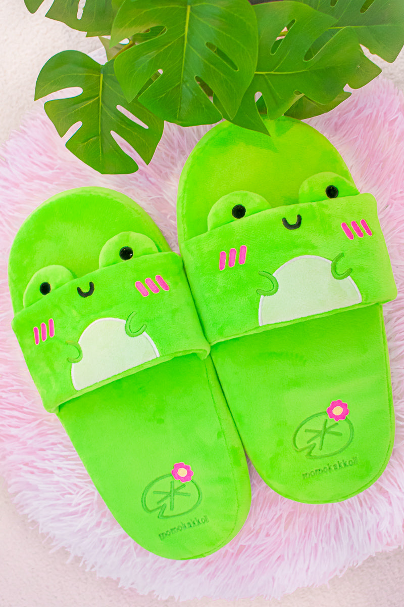 *PREORDER* Cute Albert The Frog Plush Slides - Momokakkoii