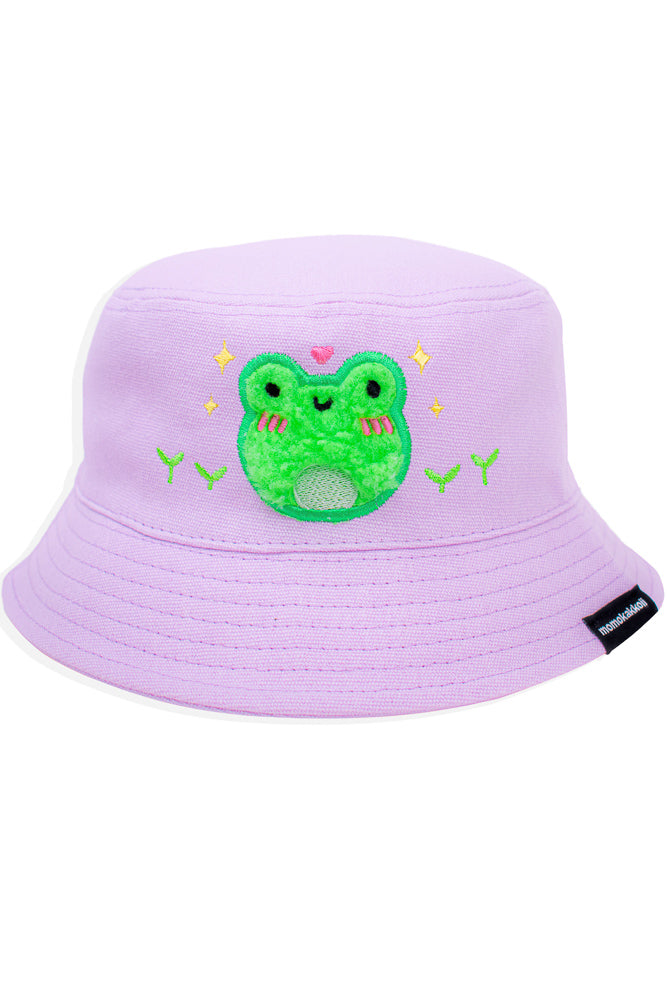 Fluffy Albert Embroidered Bucket Hat - Momokakkoii