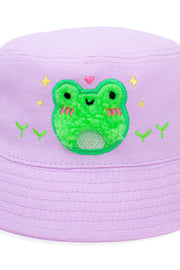 Fluffy Albert Embroidered Bucket Hat - Momokakkoii