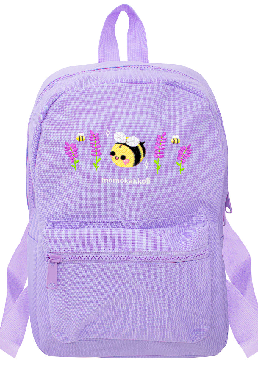 Lavender Bibi Embroidered Mini Backpack - Momokakkoii