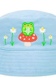 KIDS Albert The Frog & Mushroom Bucket Hat - Momokakkoii