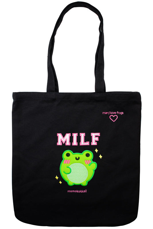 Organic Cotton Man I Love Frogs Tote Bag