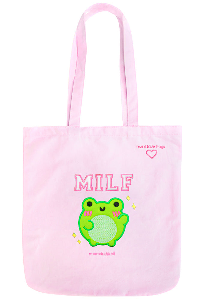 Organic Cotton Man I Love Frogs Tote Bag