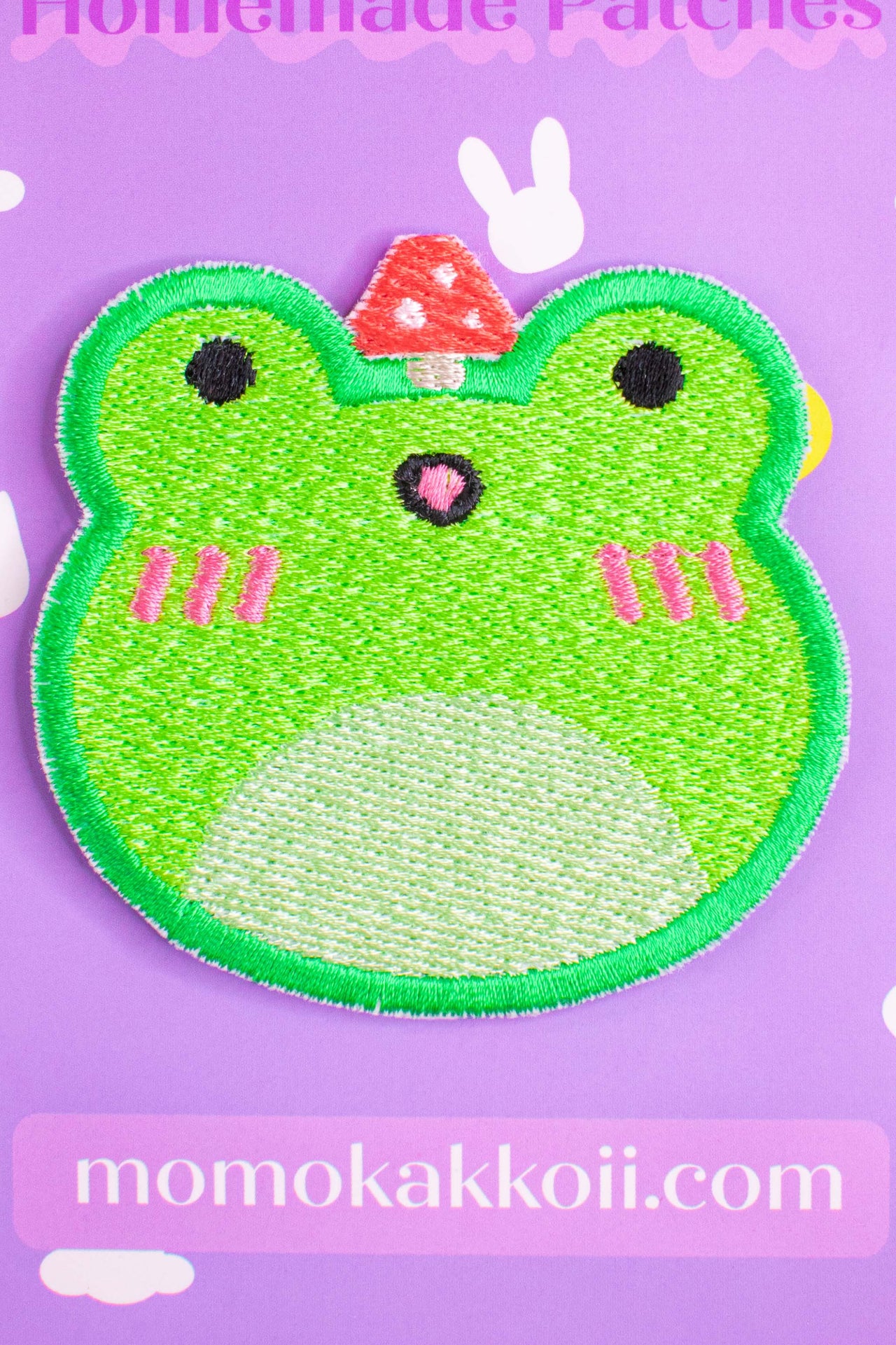 Frog Mushroom Hat Embroidered Patch - Momokakkoii
