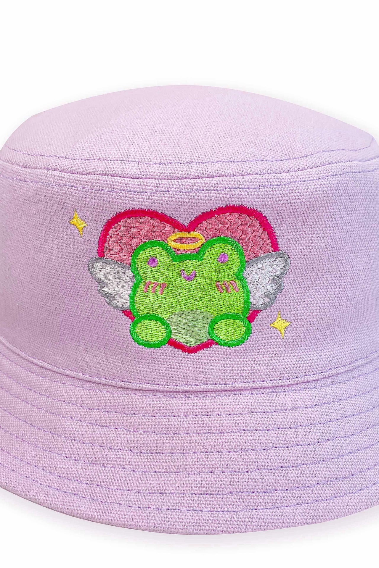 Albert the Frog Angel Embroidered Bucket Hat - Momokakkoii