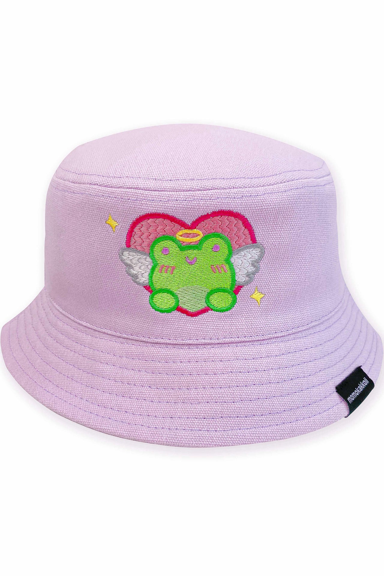 Albert the Frog Angel Embroidered Bucket Hat - Momokakkoii