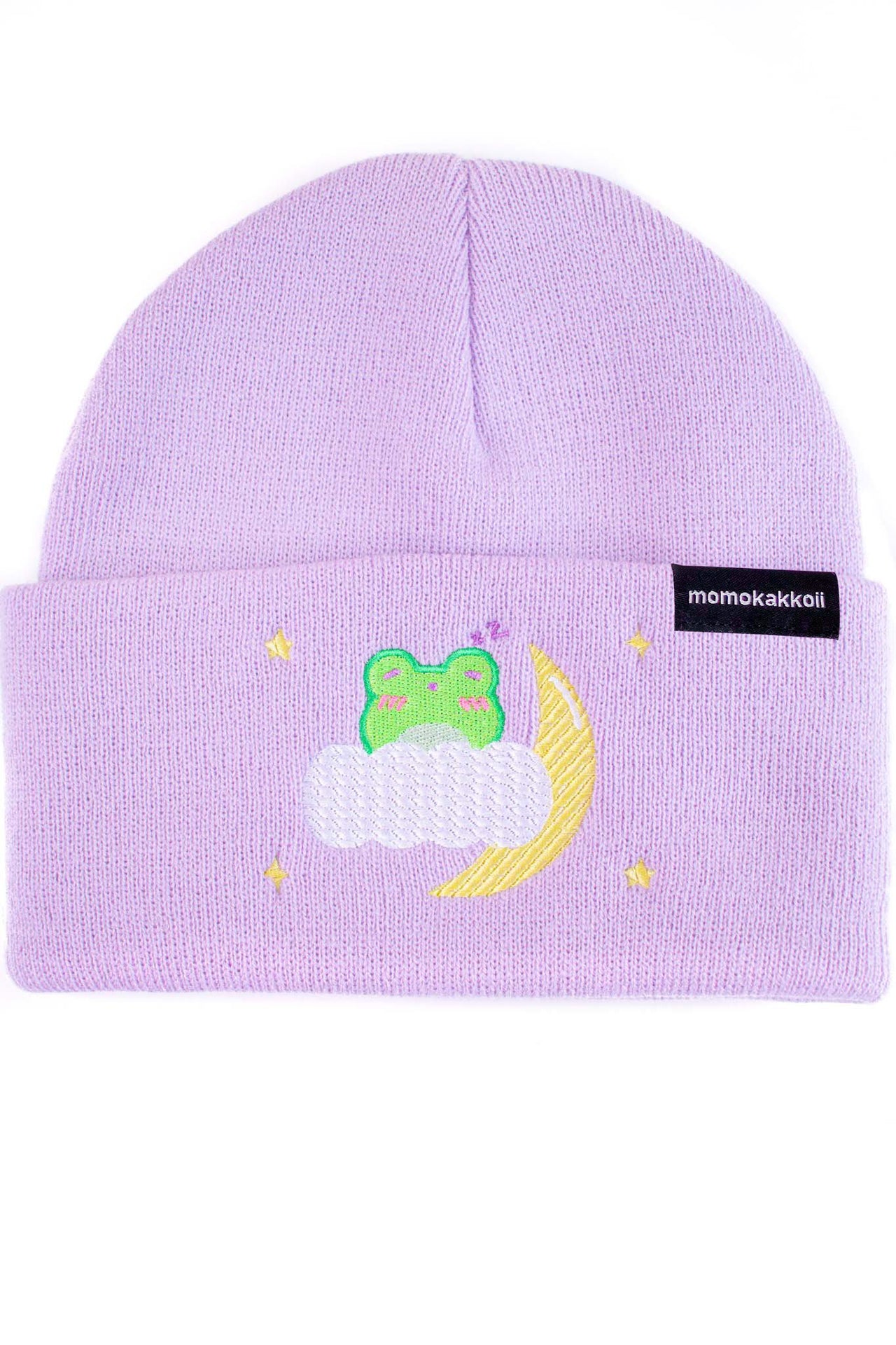 Sleepy In The Sky Embroidered Beanie - Momokakkoii