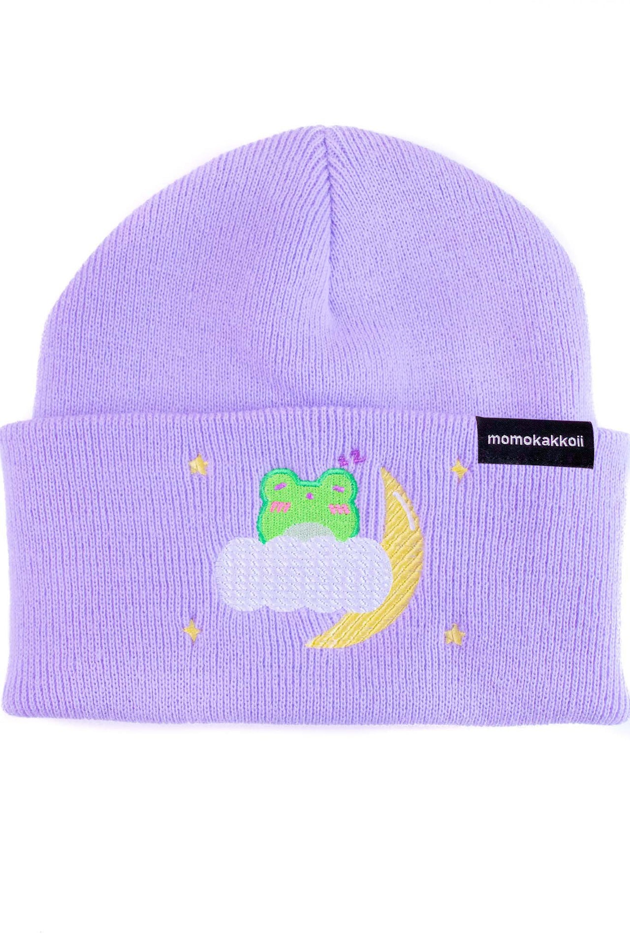 Sleepy In The Sky Embroidered Beanie - Momokakkoii