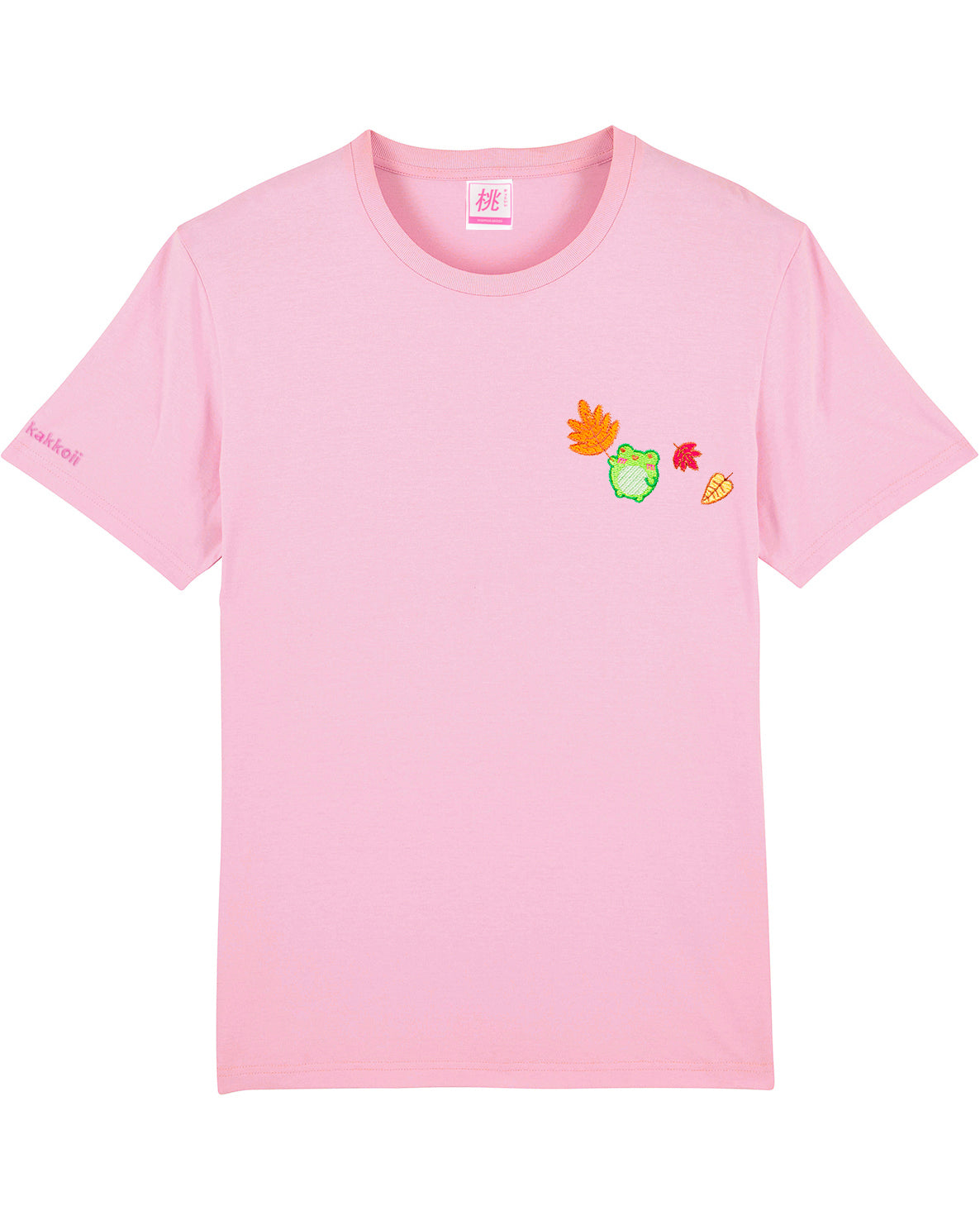 Organic Cotton Autumn Frog Embroidered T-Shirt - Momokakkoii