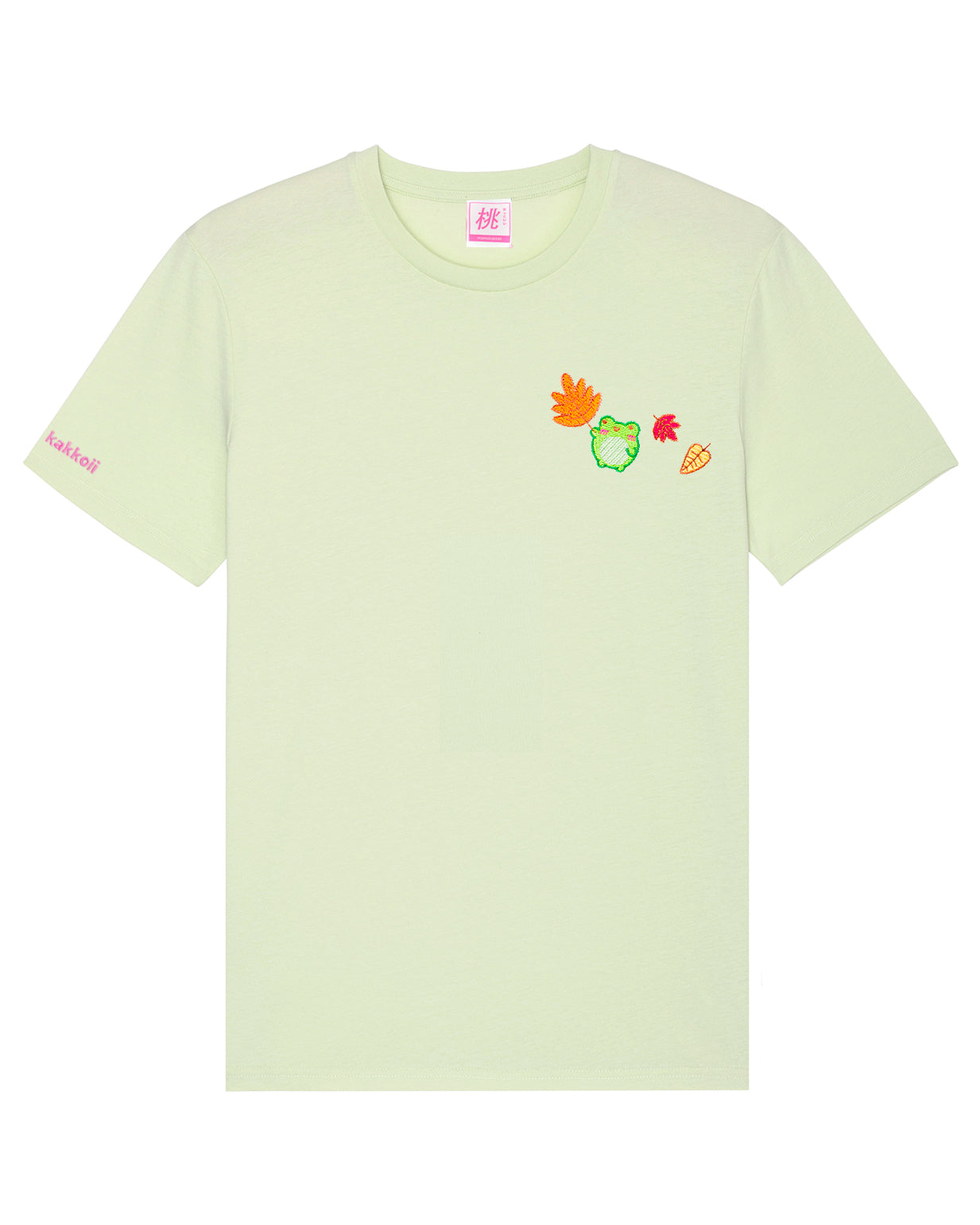 Organic Cotton Autumn Frog Embroidered T-Shirt - Momokakkoii
