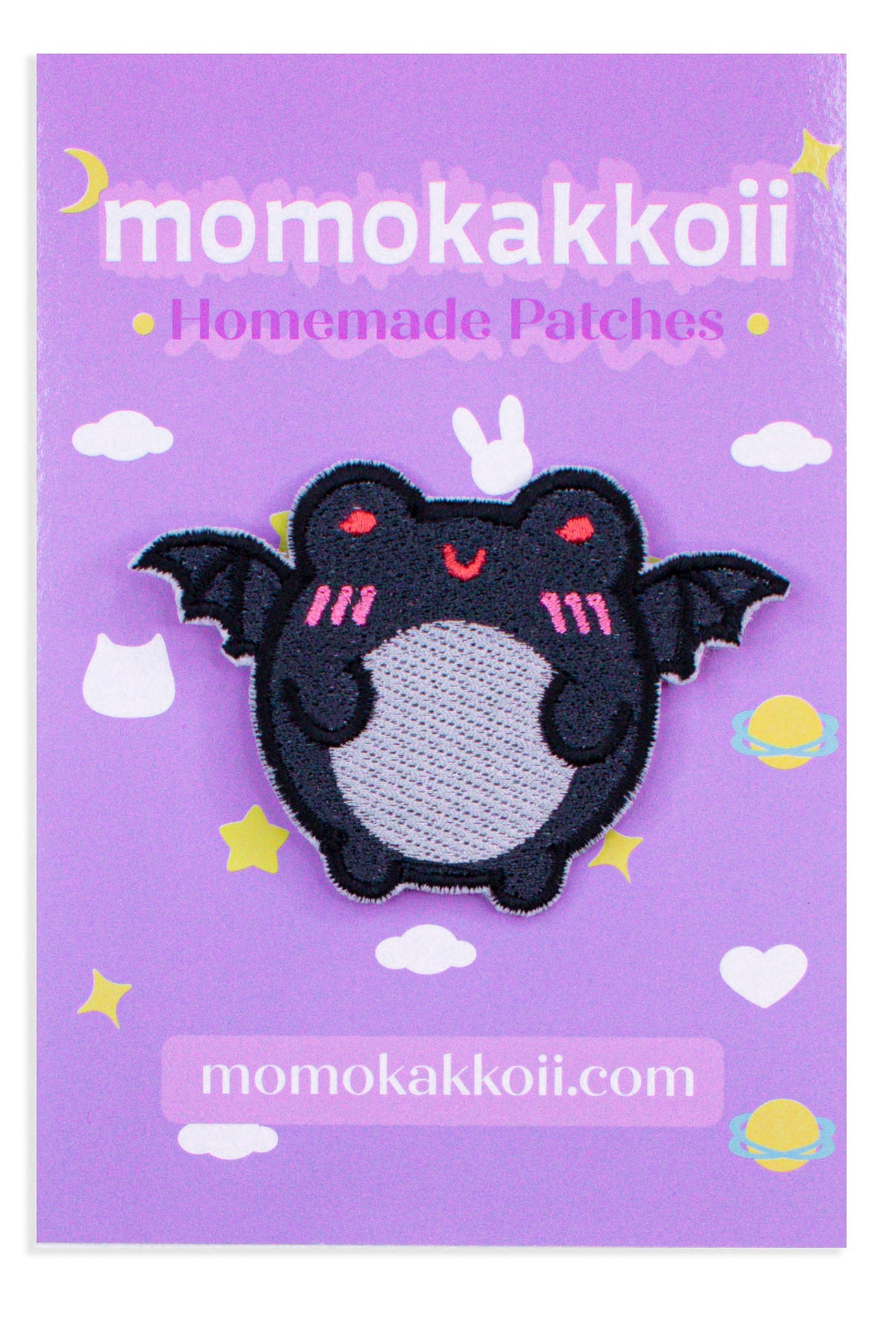 Bat Frog Embroidered Patch - Momokakkoii