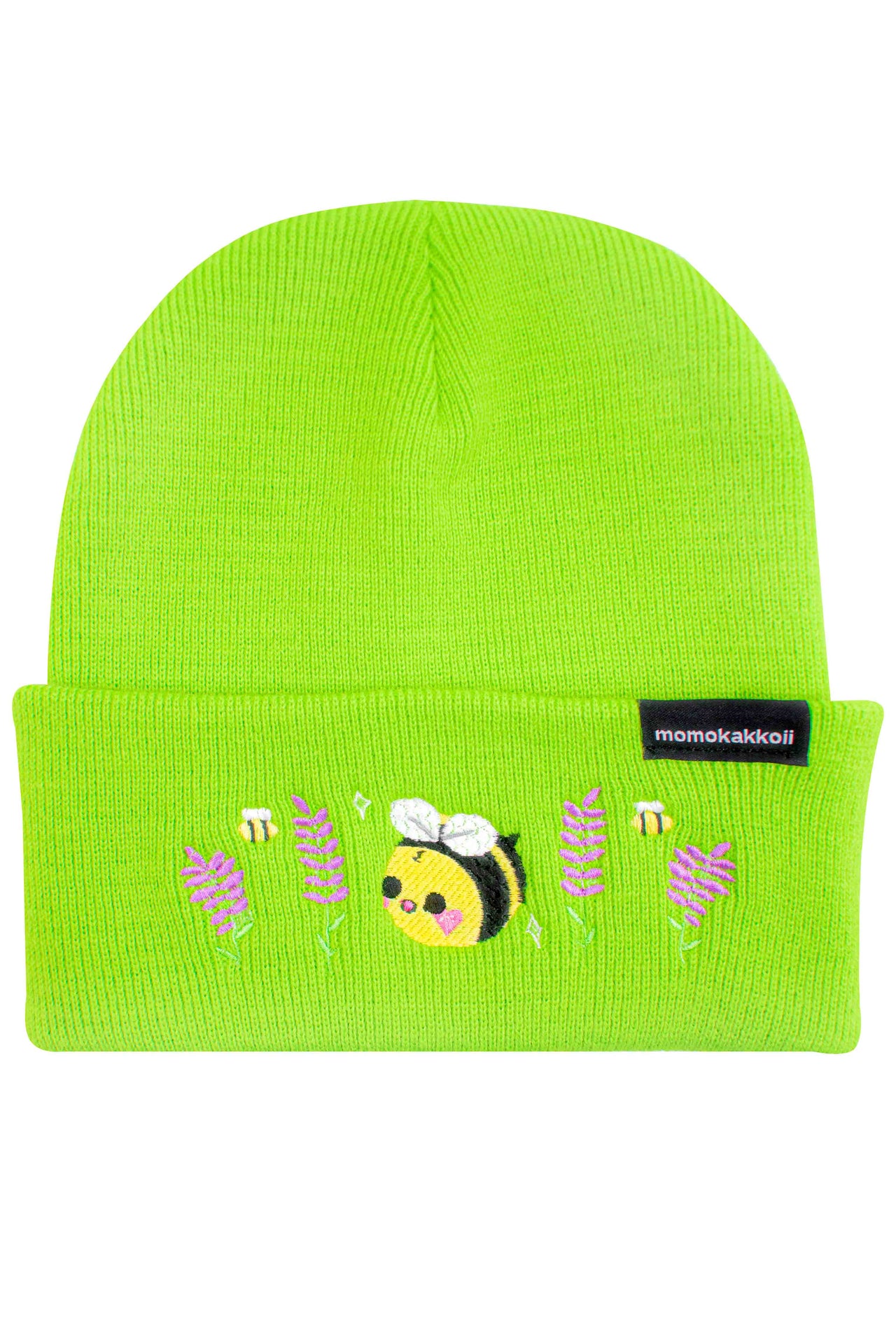 Lavender Bibi The Bee Embroidered Beanie