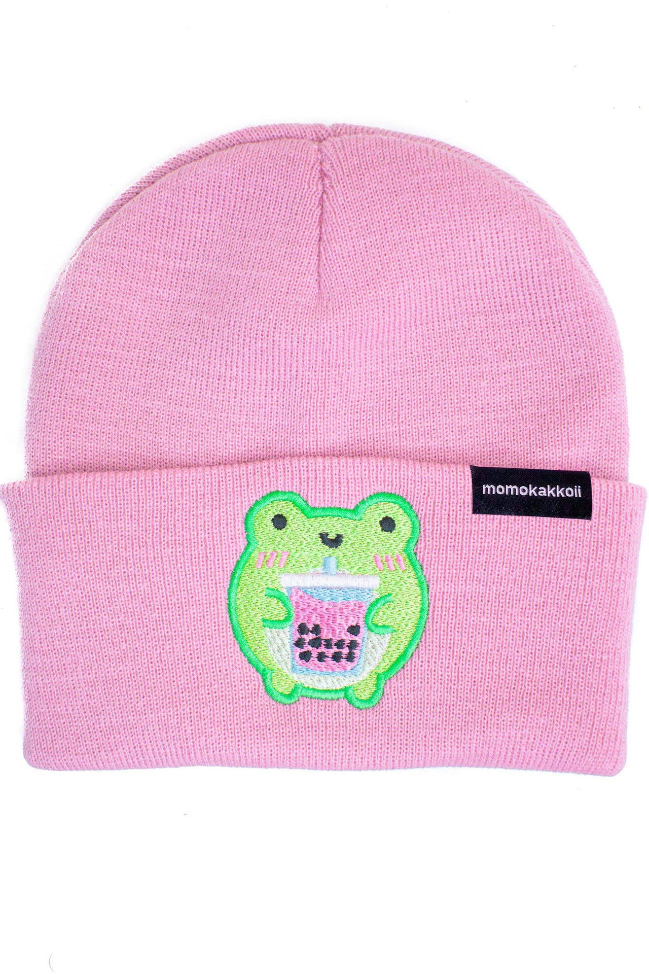 Boba Albert the Frog Embroidered Beanie - Momokakkoii