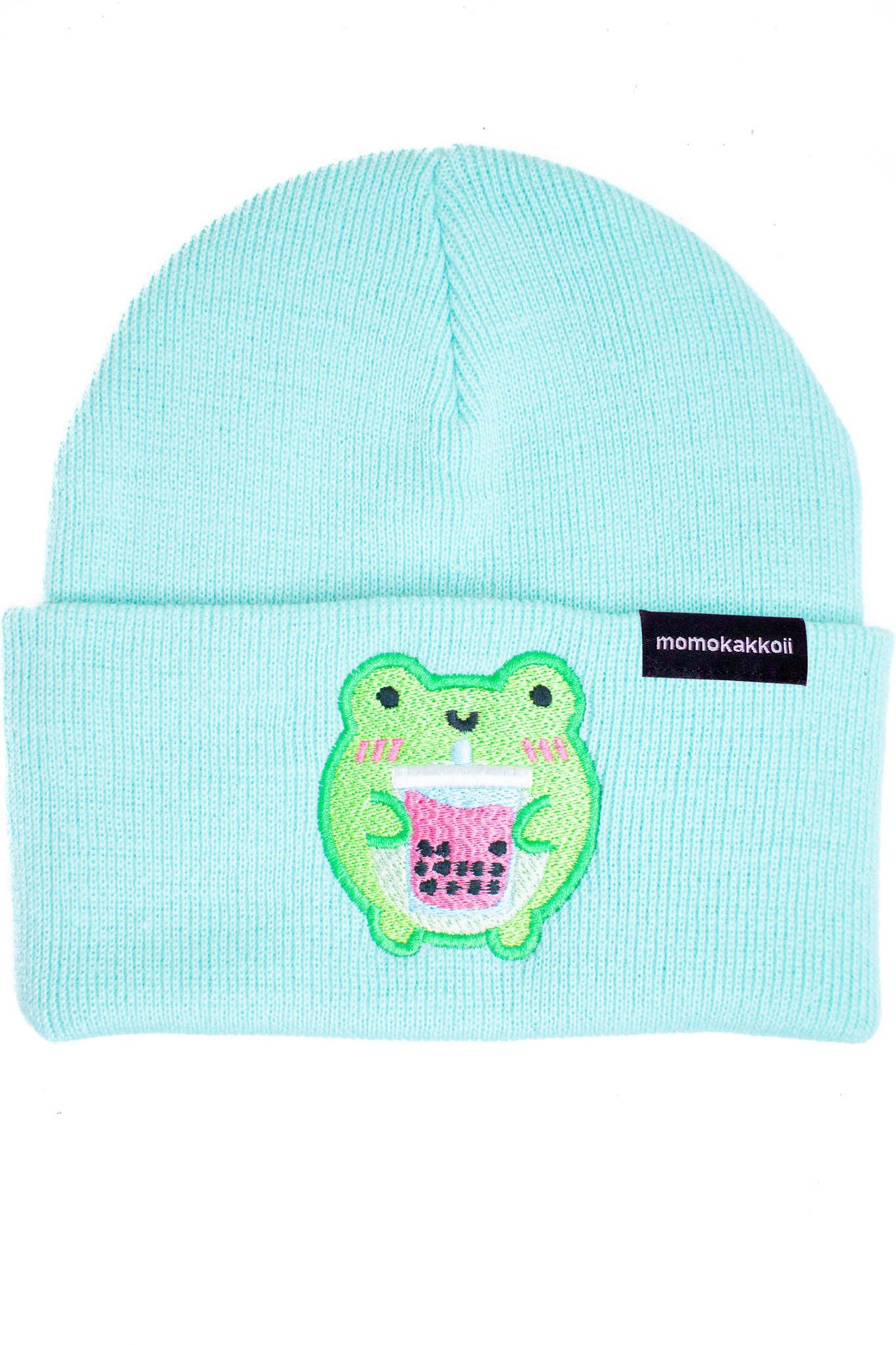 Boba Albert the Frog Embroidered Beanie - Momokakkoii