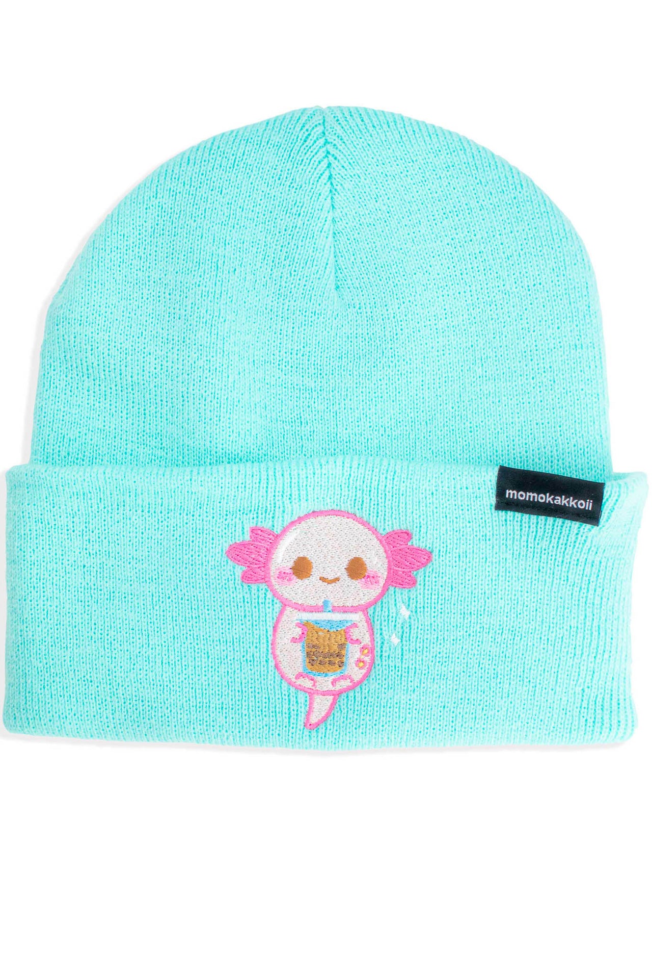 Boba Xoxi The Axolotl Embroidered Beanie - Momokakkoii