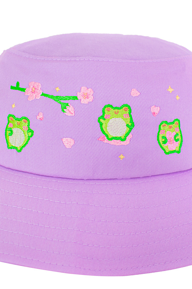 Cherry Blossom Albert Embroidered Bucket Hat