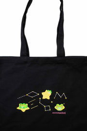 Organic Cotton Cosmic Albert Embroidered Tote Bag - Momokakkoii