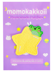 Frog Star Embroidered Patch - Momokakkoii