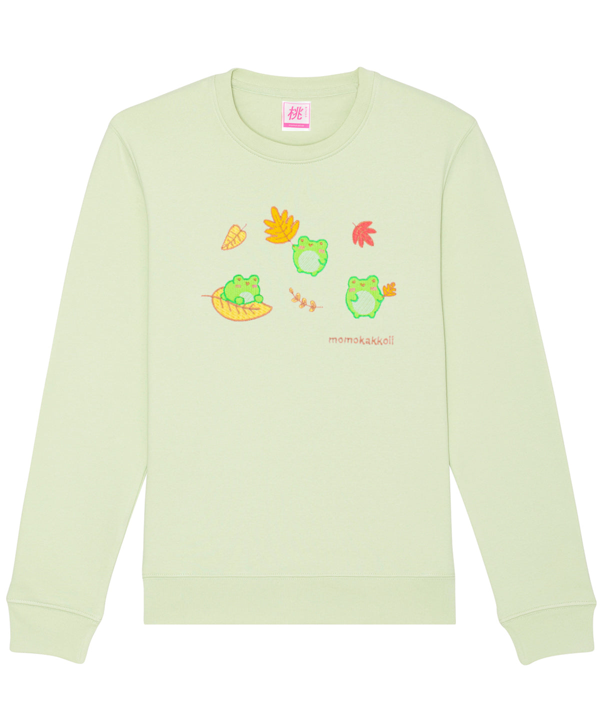 Organic Cotton Autumn Froggies Embroidered Sweatshirt - Momokakkoii