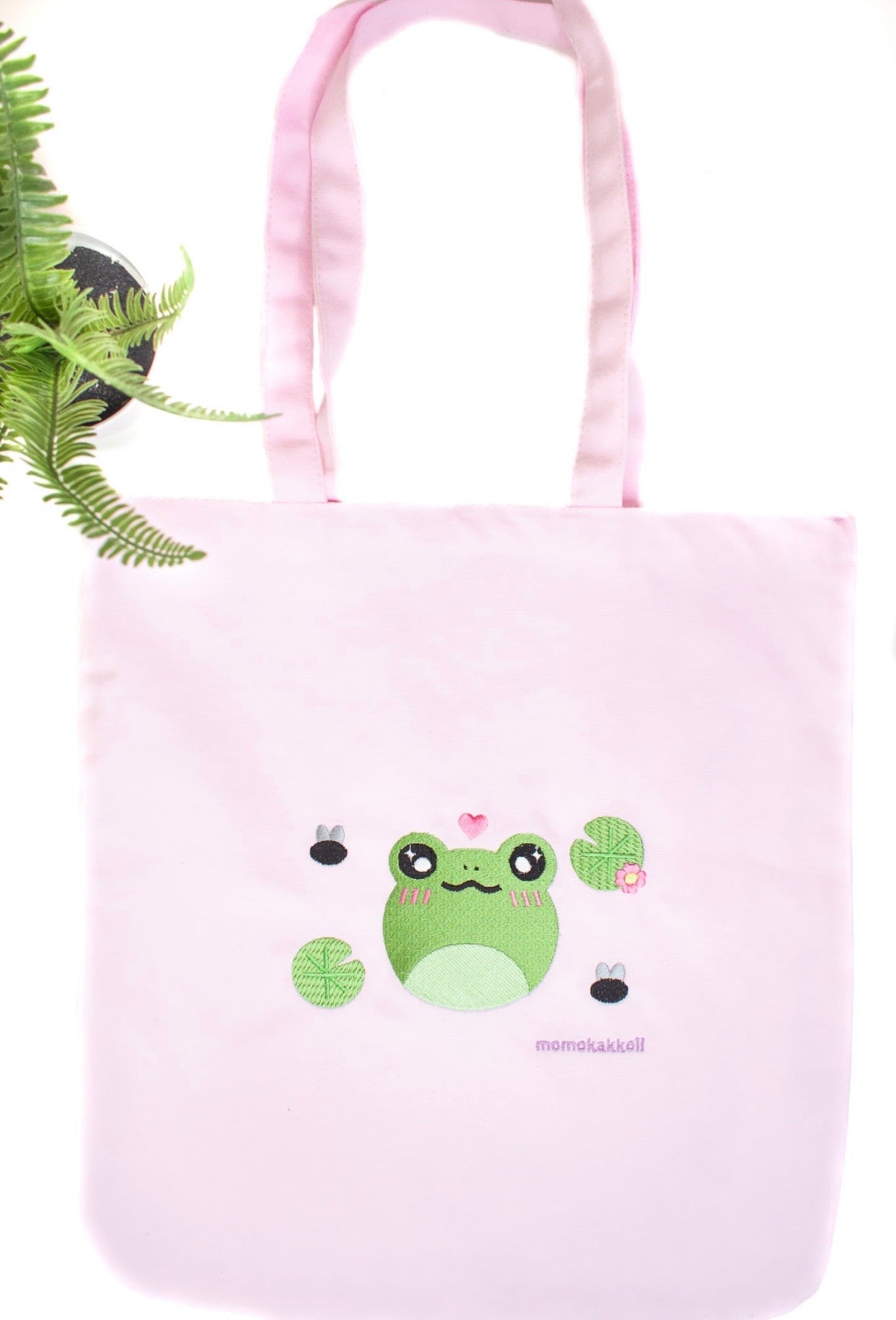 Organic Cotton Froggy Tote Bag - Momokakkoii