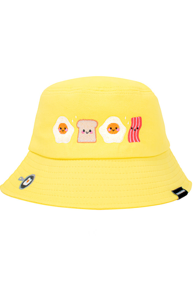 Cute Breakfast Embroidered Bucket Hat - Momokakkoii