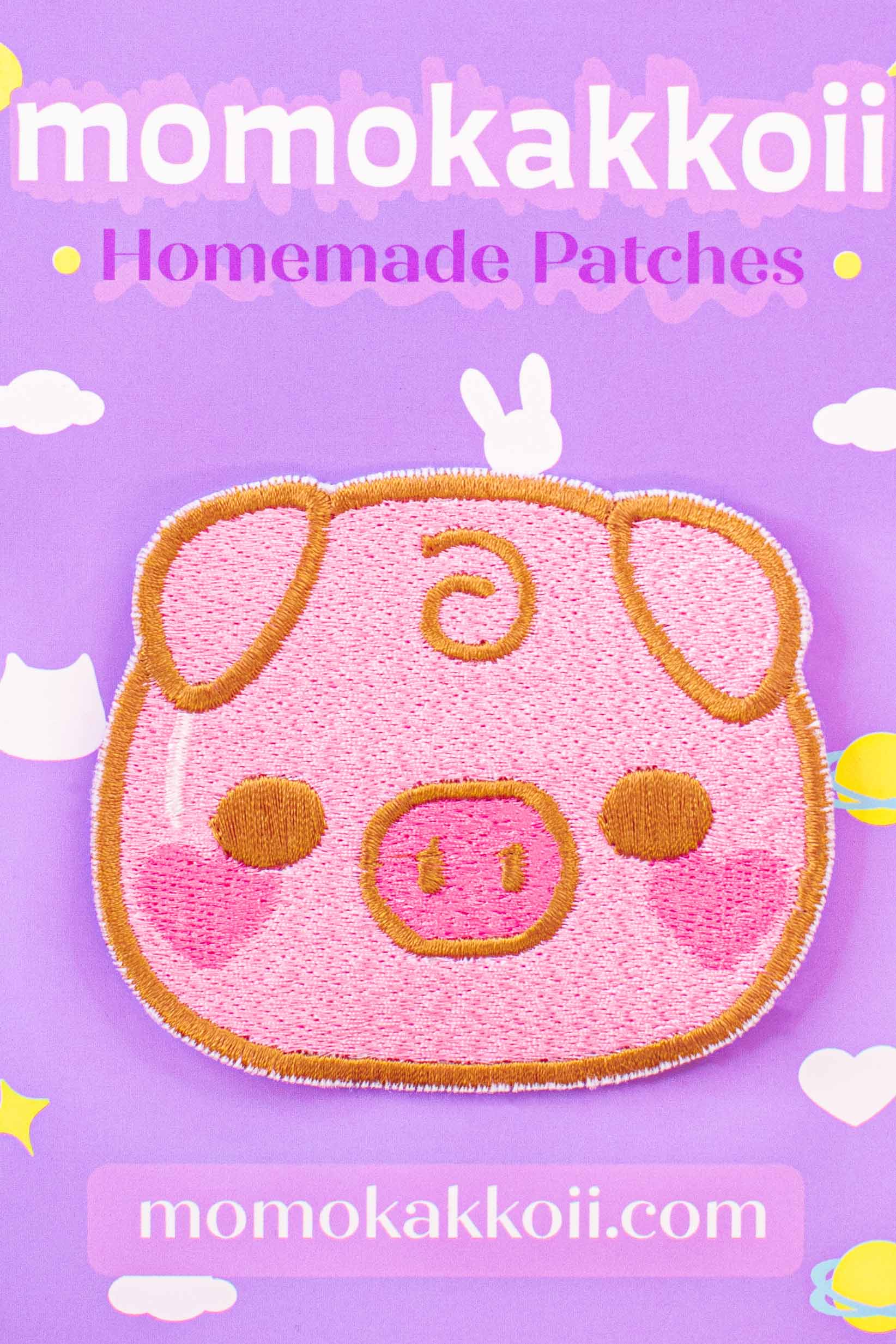 Cute Piglet Embroidered Patch - Momokakkoii