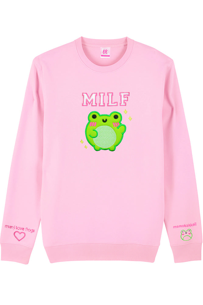 Organic Cotton Man I Love Frogs Sweatshirt - Momokakkoii