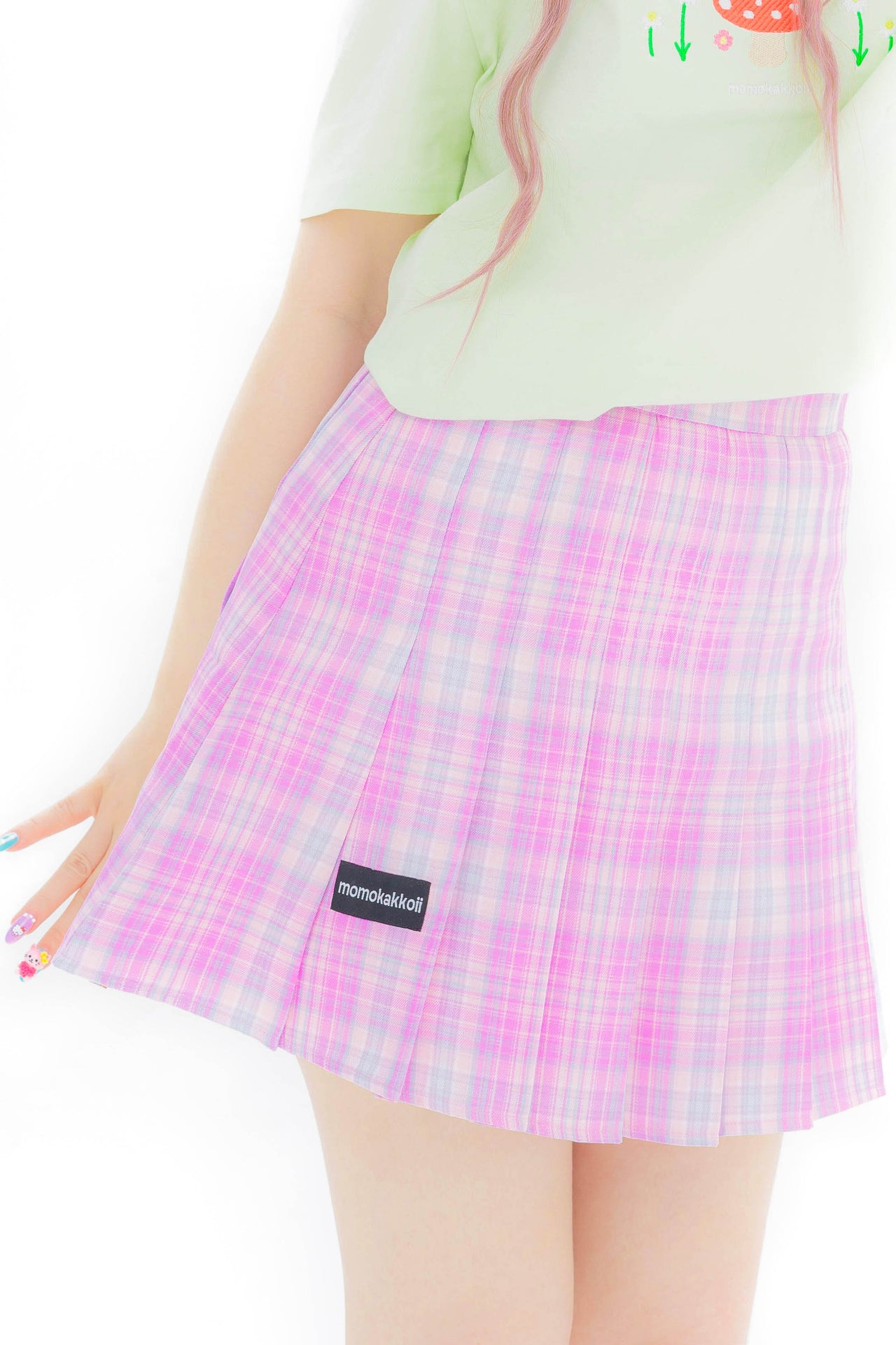 Pastel Vibes Pleated Mini Skirt - Momokakkoii