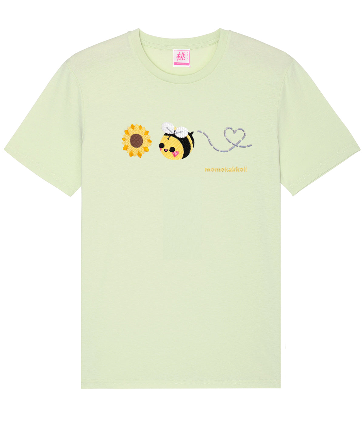 Organic Cotton Bee Embroidered T-Shirt - Momokakkoii