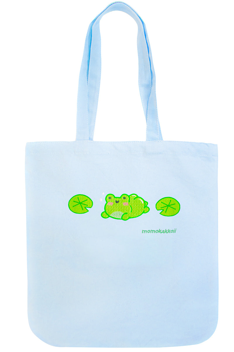 Organic Cotton Thicc Albert Embroidered Tote Bag - Momokakkoii